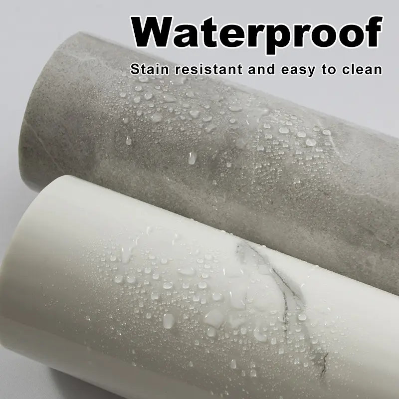 Marble Pattern Wallpaper Roll, Decorative Wallpaper, 15.75In*118.11In, Thickened Self Adhesive, Waterproof Bathroom Kitchen Panels, Easy to Clean, Easy to Stick and Remove