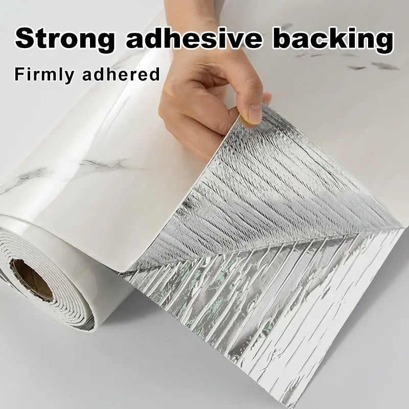 Marble Pattern Wallpaper Roll, Decorative Wallpaper, 15.75In*118.11In, Thickened Self Adhesive, Waterproof Bathroom Kitchen Panels, Easy to Clean, Easy to Stick and Remove